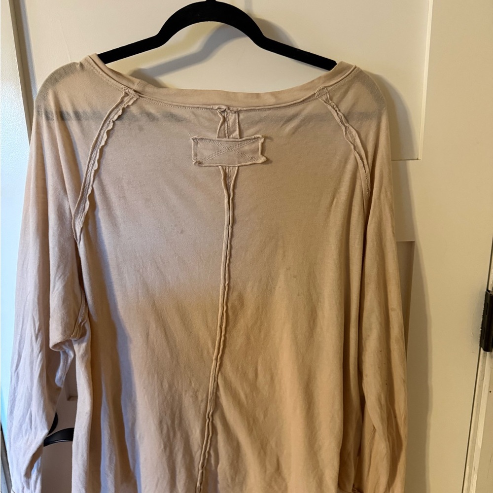 Elegant Beige Long Sleeve Top